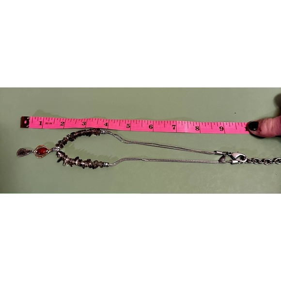 Vintage Chico's Quartz Carnelian adjustable necklace - Picture 3 of 4
